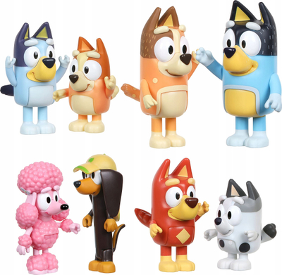 Сет фигурки Блуи 8 Figure Multipack, 8 фигурки, шарени
