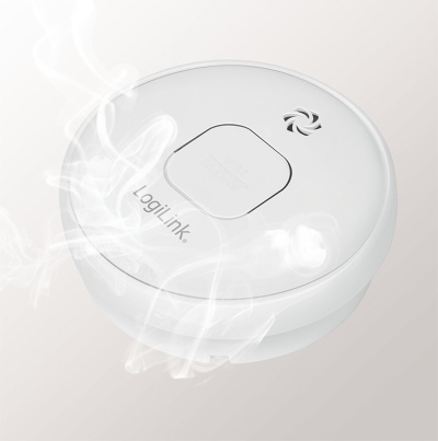Detektor tymi LogiLink SC0016, bateri 10 vjeçare, alarm 85 dB, i bardhë