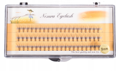 Qerpikë fallco Nesura Eyelash Clusters, 12mm, 60 copa, të zinj