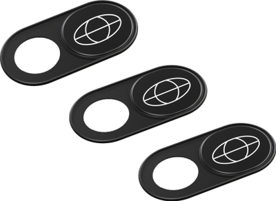 Kapak webcam TerraTec Protect yourself, set 3 copë, i zi
