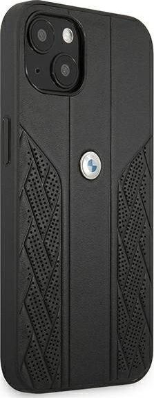 Mbështjellës telefoni BMW BMHCP13SRSPPK për iPhone 13 mini, hardcase lëkurë eco, i zi