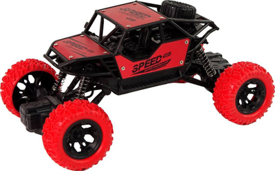 Makina me telekomandë Off-Road R/C 1:18, goma gome, susta amortizuese, e kuqe