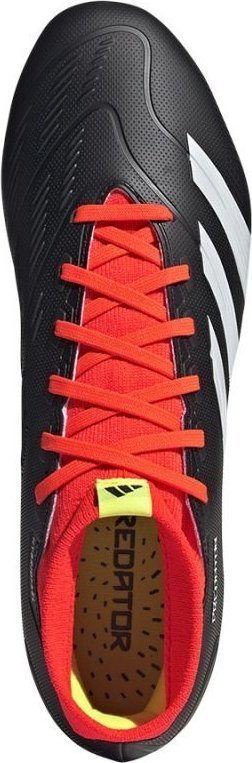 Këpucë futbolli Adidas Predator League SG M IG7741, vida metalike për fusha të buta, të zeza me të kuqe e të bardha