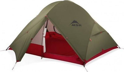 Çadër kampingu MSR Access 3, për 3 veta, 4 sezone, jeshile me të kuqe
