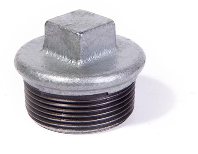 Kapak tubi me filetë Flamco THREADED PIPE CAP 1/2 ZN I, 1/2", i galvanizuar, argjendtë