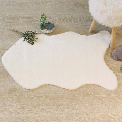 Tapet Atmosphera Couka Faux Fur, 60x90cm, lëkurë artificjale, ivory