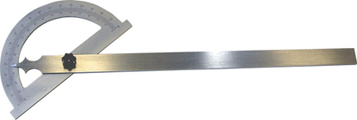 Goniometër MIB Protractor, 80x120mm, krom mat, ngjyrë argjendi
