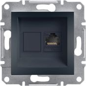 Prizë kompjuterike Schneider Electric Asfora EPH4300171, RJ45 cat 5e UTP, pa kornizë, antracit