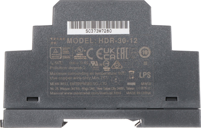 Furnizues energjie Mean Well HDR-30-12, 12V DC, 30W, gri