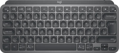 Tastierë wireless Logitech MX Keys Mini, kompakte, me ndriçim, gri grafit