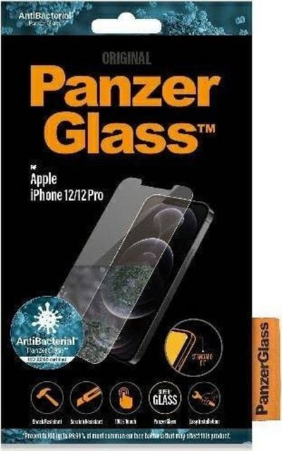 Xham mbrojtës PanzerGlass 2708, për iPhone 12 12 Pro, antibakterial, transparent