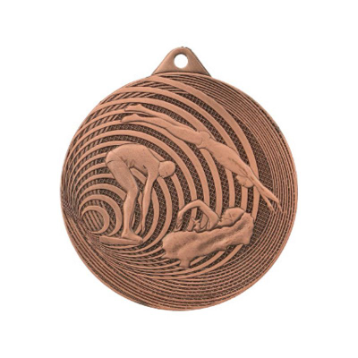 Медал од челик за пливање STEEL MEDAL SWIMMING MMC3074, 70mm, бронза