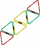 Shkallë stërvitje Maxwel Triangles, palosëse 4 m, set 6 trekëndësha, shumëngjyrëshe