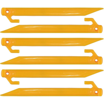 Kunja çadre Royokamp, set me 6 copë, 22 cm, plastike, të verdha
