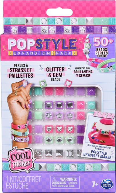 Set për me bo byzylykë Cool Maker PopStyle Expansion Pack, mbi 50 rruaza, për kalamaj