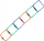 Shkallë koordinimi Maxwel Ladder Squares, 4m, plastikë, me ngjyra
