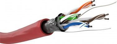 Kabllo rrjeti Wentronic 93269, Cat5e F UTP, 100m, i kuq