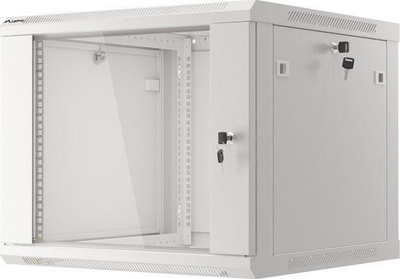 Lanberg WF01-6609-10S Rack Кабинет, 19", 9U, Ѕиден Монтажа, Сив