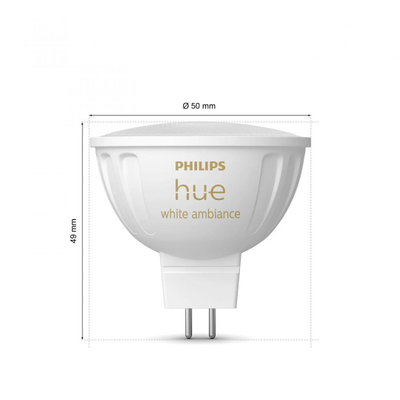 Llambë inteligjente Philips Hue 8719514491342, LED GU5.3, 16 milion ngjyra, e bardhë