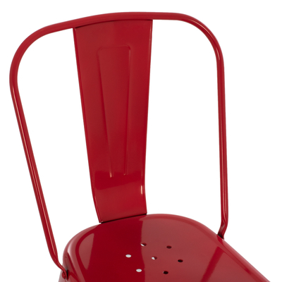 Karrige ngrënieje Melita-Pro prej metali 44x47x84,5Hcm (HM8641.44), kuqe