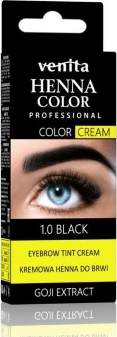 Krem këna për vetullat Venita Henna Color, 30g, 1.0 i zi