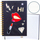 Fletore me vija Brunnen Patches Lips, A5, 80 faqe, e zezë me shkëlqim glitter