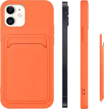 Футрола паричник за Samsung Galaxy A42 5G, силиконска, со џеб за картичка, розова