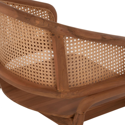 Karrige druri teak & kornizë rattan natyral 57×62×83 cm (HM9402.01)