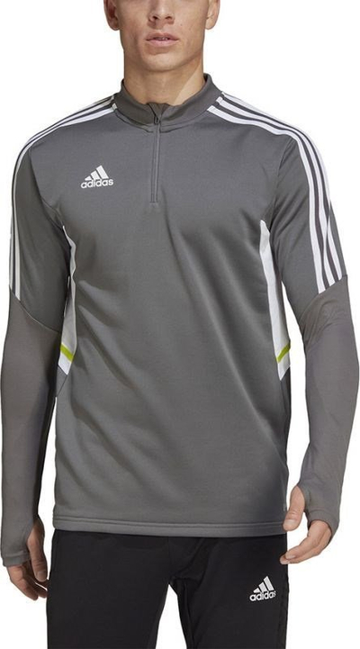 Bluzë trajnimi adidas Condivo 22 1/2 Zip për burra, poliester, Aeroready, gri