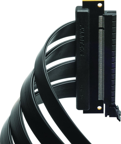 Kabllo riser PCIe Phanteks Gen 4.0, 150mm, adapter 90°, e zezë