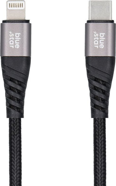 Kabllo USB Blue Star Premier USB C Lightning, 1.2m, 2.4A, gri