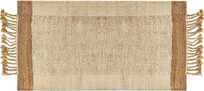 Tapet Beliani DEDEMLI, 80x150 cm, jute me pambuk, bezhë krem