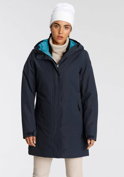 Pallto parka për gra Icepeak ALPENA, kundra ujit, me kapuç, blu e errët