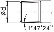 Кружна матрица FANAR NPT 3/4 x 14, HSS, сооднос 1:16