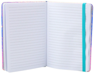 Fletore A5 Notebook Lined Shell With Confetti, 70 fletë, me vija, shumëngjyrëshe