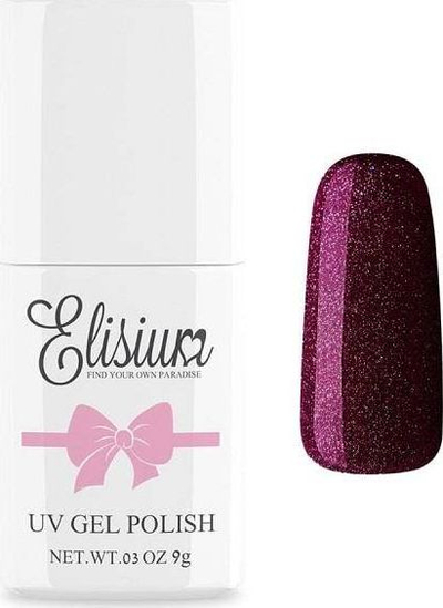 Llak xhel UV Elisium Hybrid 115 Spicy Tango, 9g, ngjyrë vishnje me shkëlqim