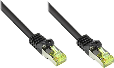 Kabllo rrjeti Alcasa Cat7, 0.5m, S/FTP, e zezë