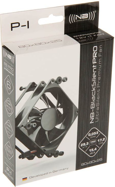 Ftohës Noiseblocker BlackSilent Pro P-1, 80 mm