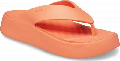 Sandale plazhi Crocs Gataway Platform Flip Flop W 209410-84F, me platformë, ngjyrë portokalli