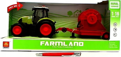 Traktor lodër Midex 0186C me rimorkio, me drita edhe zëra, jeshil