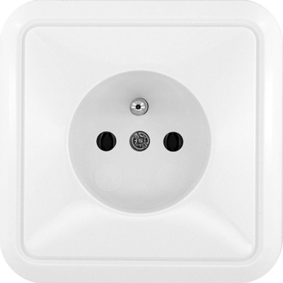 Prizë e vetme KOS Cosmo, 16A 250V, IP20, e bardhë