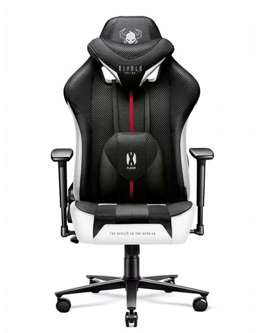 Karrige gaming Diablo X-PLAYER 2.0 Normal Size, pëlhurë, e zezë e bardhë