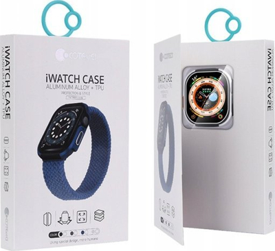 Maskë mbrojtëse COTECi Blade për Apple Watch Ultra 49mm, polikarbonat, kornizë e hollë, blu