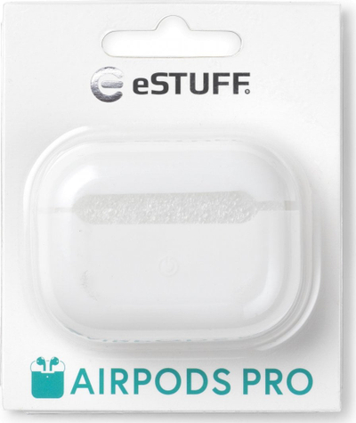 Mbulesë silikoni për AirPods Pro eSTUFF, e hollë, kompatibile me karikim wireless, e bardhë
