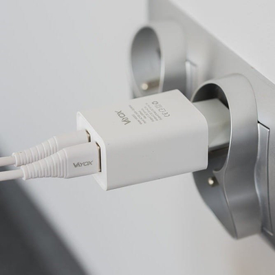Karikues rrjeti Vayox VA0052, 2x USB, 2.1A, i bardhë