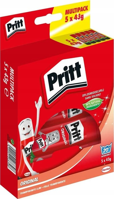 Ngjitës stik Pritt PS8BF, 43g, 5 copë, 90% përbërës natyralë