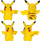 Lodër interaktive Pokemon Train and Play Deluxe Pikachu, 11 cm, 50+ reagime, e verdhë