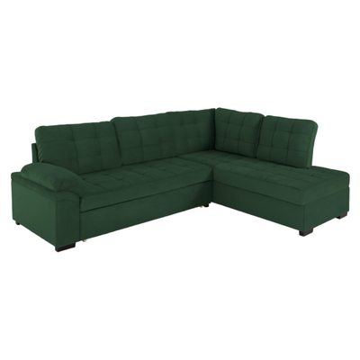 Sofa këndore djathtë Jade 250x80-180x73-88Hcm (HM3144.05R), gjelbër