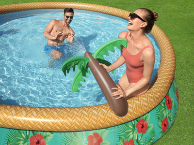 Pishinë Bestway Fast Set Paradise Palms, me fryrje, 457x84 cm, shumëngjyrëshe