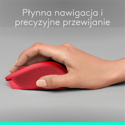 Maus Logitech M330, wireless, USB, i kuq